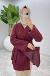 Bordo Elif Kap Tesettür Giyim  Bordo