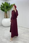 Bordo  Gönül Channel Etek Takım  Bordo