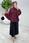 Bordo Irmak Panço Tesettür Giyim Bordo