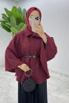 Bordo Irmak Panço Tesettür Giyim Bordo