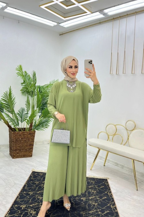 Çağla Ela Takım Tesettür Giyim Çağla