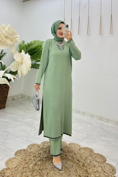 Çağla Öykü Triko Takım Tesettür Giyim Çağla