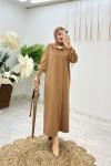 Camel Premium Gizem Elbise Tesettür Giyim Camel