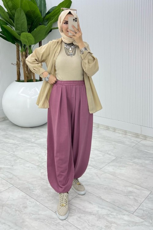 Gül Cepli Şalvar Tesettür Giyim Gül