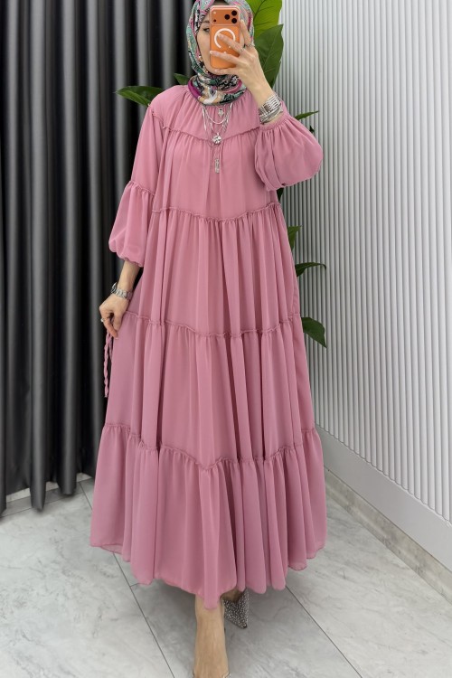 Gül Güzide Elbise Tesettür Giyim  Gül