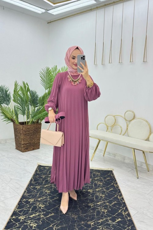 Gül İkra Elbise Tesettür Giyim Gül