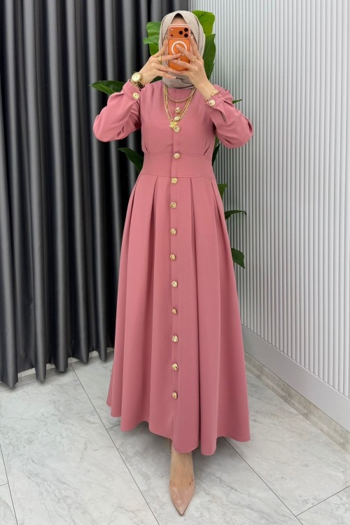 Gül Premium Asel Elbise Tesettür Giyim  Gül