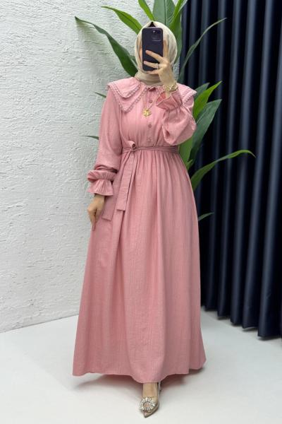 Gül Sanem Elbise Tesettür Giyim Gül