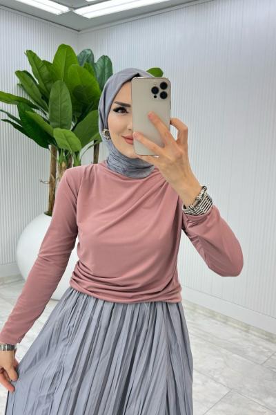 Gül Tek Sadece Bluz Tesettür Giyim Gül