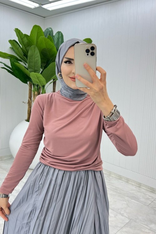 Gül Tek Sadece Bluz Tesettür Giyim Gül