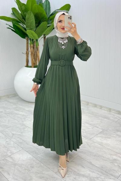 Haki Deniz Elbise Tesettür Giyim Haki