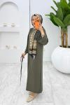 Haki Oysho Elbise Tesettür Giyim  Haki