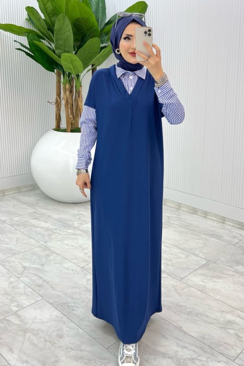 İndigo  Dicle Elbise Tesettür Giyim İndigo