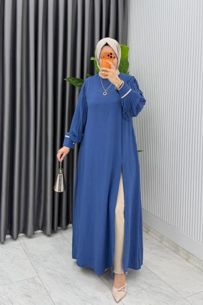 İndigo Elisa Takım Tesettür Giyim Mavi