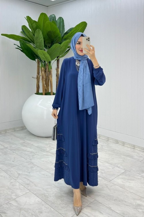 İndigo İsabella Elbise Tesettür Giyim İndigo