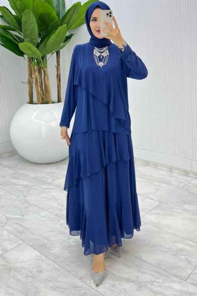 İndigo Nona Takım Tesettür Giyim Mavi