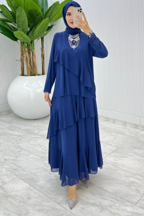 İndigo Nona Takım Tesettür Giyim Mavi