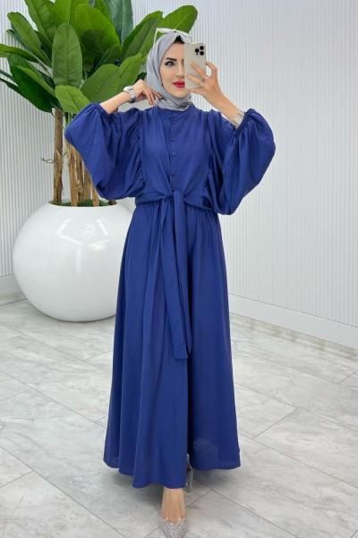 İndigo Premium Yarasa Etek Takım Tesettür Giyim İndigo