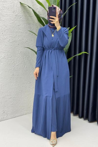 İndigo Premium Üçlü Helena Takım Tesettür Giyim İndigo