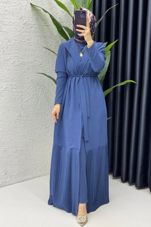 İndigo Premium Üçlü Helena Takım Tesettür Giyim İndigo