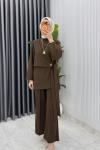 Kahve Dilay Takım Tesettür Giyim  Kahverengi