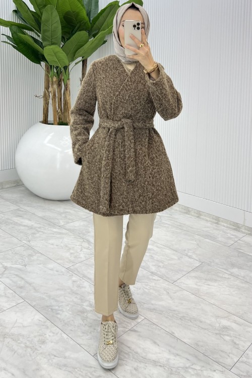 Kahve Elif Kap Tesettür Giyim  Kahverengi
