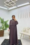 Kahve Elif Elbise Tesettür Giyim Kahverengi