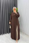 Kahve Elisa Takım Tesettür Giyim  Kahverengi