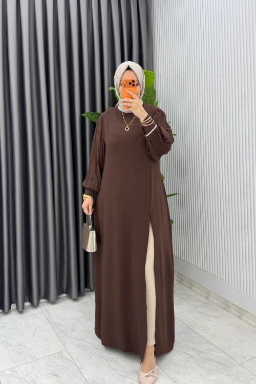 Kahve Elisa Takım Tesettür Giyim  Kahverengi