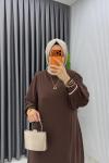Kahve Elisa Takım Tesettür Giyim  Kahverengi