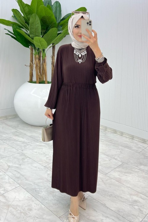 Kahve Müge Takım Tesettür Giyim Kahverengi