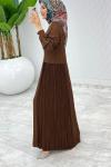 Kahve Premium Selena Elbise Tesettür Giyim Kahverengi