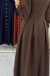 Kahve Premium Asel Elbise Tesettür Giyim  Kahverengi