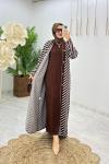Kahve Sıla Triko Takım Tesettür Giyim  Kahverengi