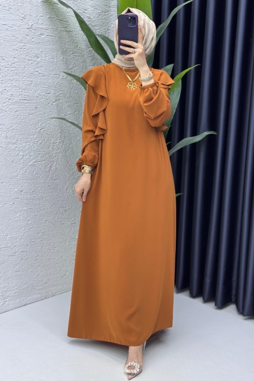 Kiremit Canan Elbise Tesettür Giyim  Kiremit