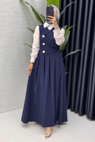 Laci Afitap Tesettür Giyim Lacivert