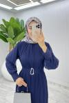Lacivert Şoray  Elbise Tesettür Giyim Lacivert