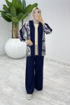 Lacivert Çiğdem Oysho Takım Tesettür Giyim  Lacivert