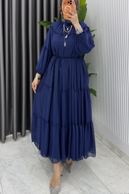 Lacivert  Güzide Elbise Tesettür Giyim  Lacivert