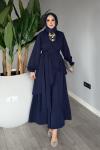 Lacivert Cevher Pantolon Takım Tesettür Giyim Lacivert