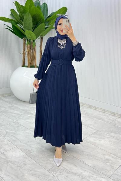 Lacivert Deniz Elbise Tesettür Giyim Lacivert