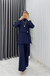 Lacivert Dilay Takım Tesettür Giyim  Lacivert