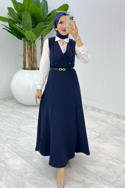 Lacivert Firdevs Jile Tesettür Giyim Lacivert