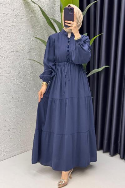 Lacivert Handan Elbise Tesettür Giyim  Lacivert