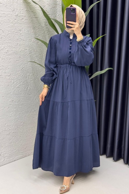 Lacivert Handan Elbise Tesettür Giyim  Lacivert
