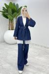 Lacivert Nilsu Pantolon Takım Tesettür Giyim  Lacivert