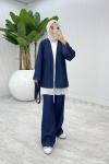 Lacivert Nilsu Pantolon Takım Tesettür Giyim  Lacivert