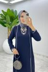 Lacivert Premium İkili İmren Takım Tesettür Giyim Lacivert