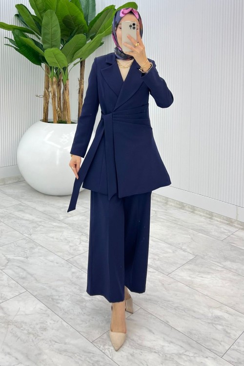 Lacivert Premium Star Takım Tesettür Giyim  Lacivert