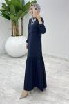 Lacivert Premıum Seçil Elbise Tesettür Giyim  Lacivert